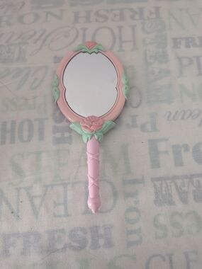 Disney Beauty And The Beast Mirror With Comb Used Vintage 1990's Disney Avon Toy